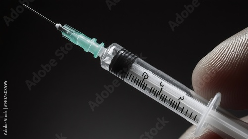Obraz na płótnie Doctor holding syringe containing vaccine for injection w salonie