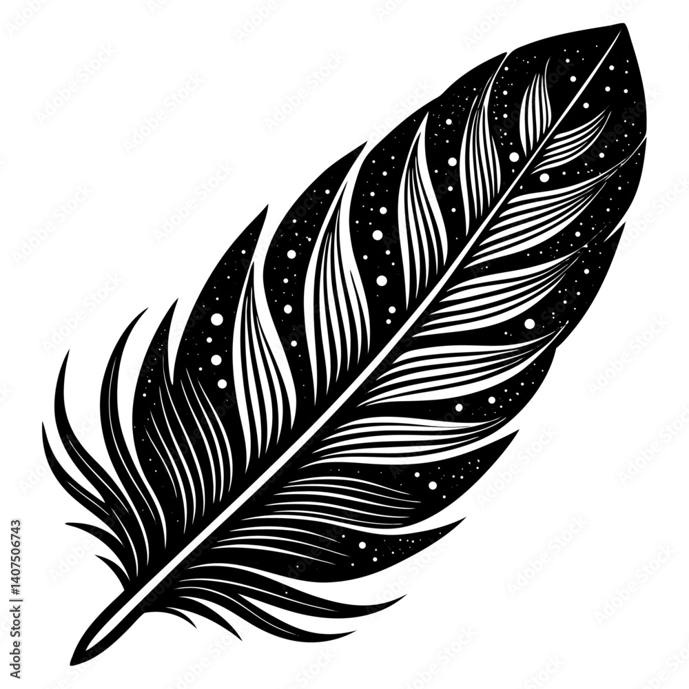 Obraz premium feather vector illustration