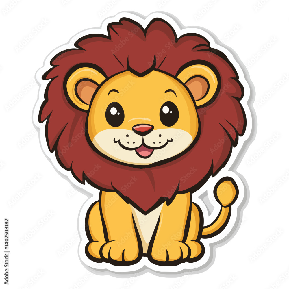 Naklejka premium lion, animal, vector, transparent background