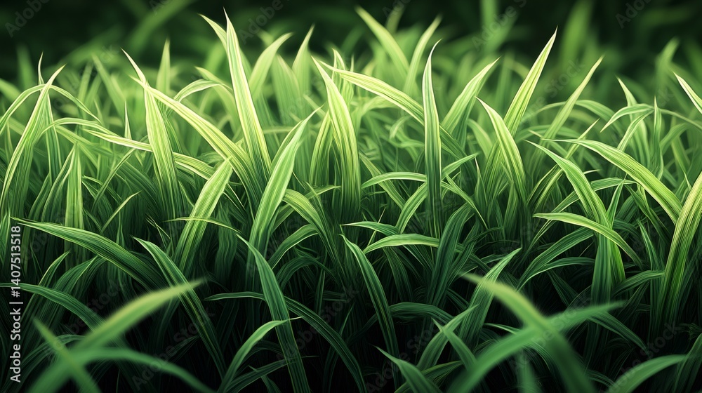 Green grass growing wild in nature background
