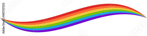 LGBT flag wave vector illustration. Pride month background. LGBTQ+ pride rainbow flag decoration.