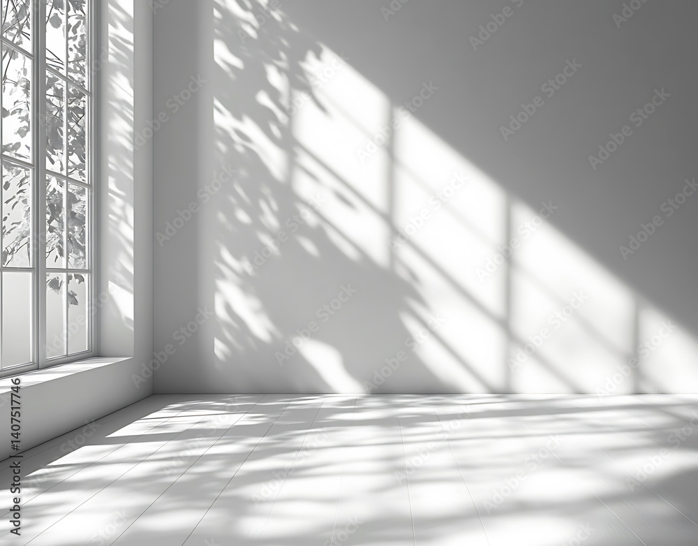 Obraz premium Interior empty room 3D rendering 