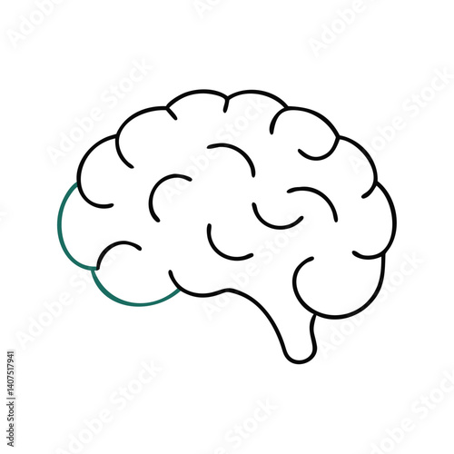 Illustration of the brain for use in mental health and self -development