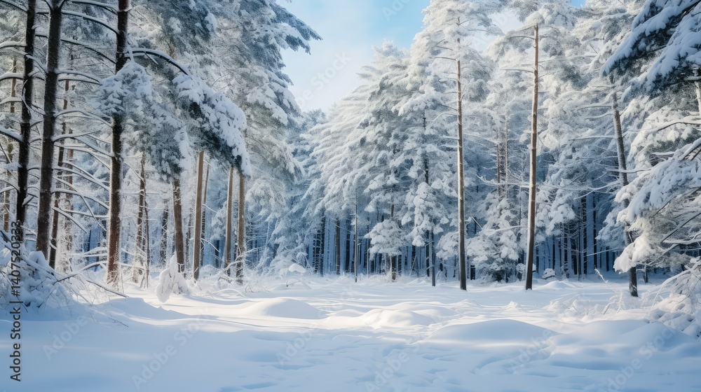 Fototapeta premium forest winter blast