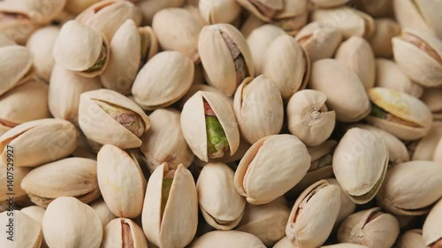 Salted roasted pistachios in their shells, a healthy snack