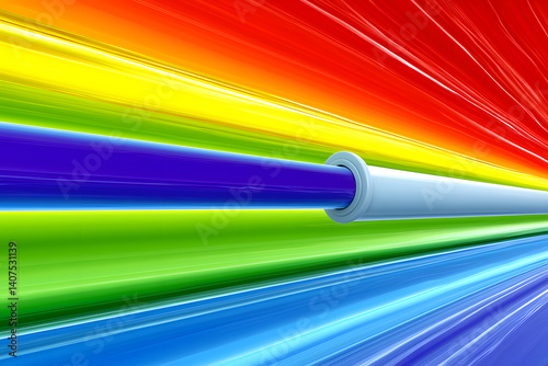 Vivid rainbow colors burst