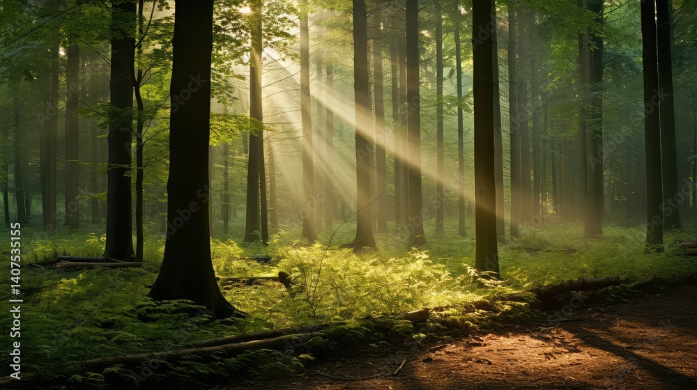 Fototapeta premium serene light rays background
