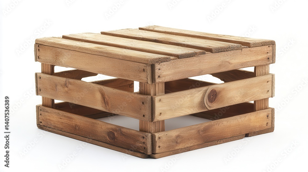 Empty wooden crate isolated on white background. Empty wooden crate isolated on white background.