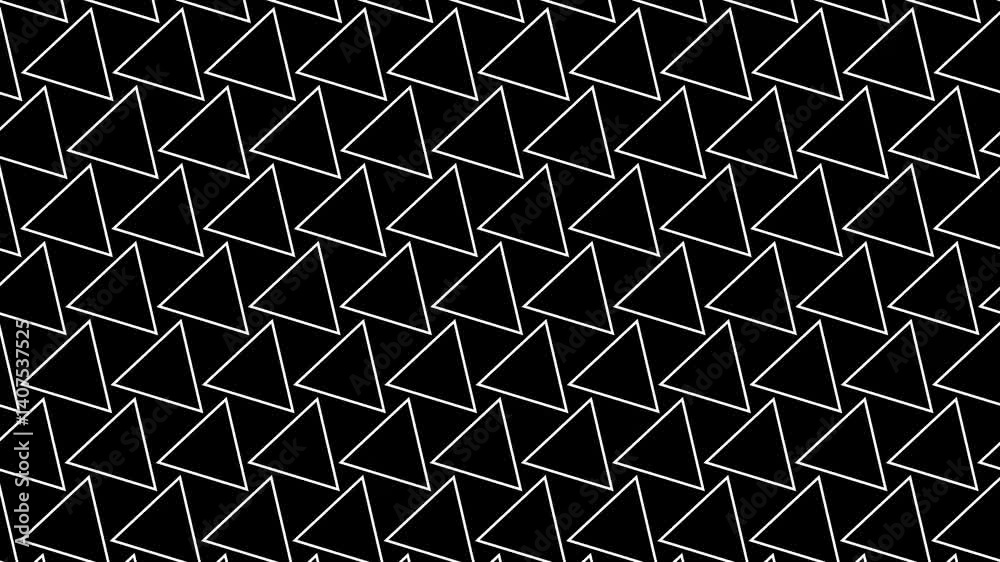 Repeating pattern of white triangles on a black background. Suitable for graphic design projects, website backgrounds, and modern prints. Repeating pattern of white triangles on a black background. Suitable for graphic design projects, website backgrounds, and modern prints.