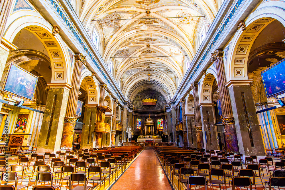 The interior of Basilica of Santo Stefano Maggiore with its Altar, Milan, Italy