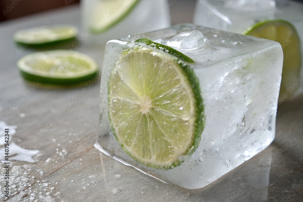 lime in ice cube lime in ice cube