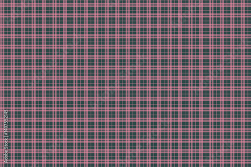 Pink and white checkered gingham plaid cotton fabric seamless pattern.