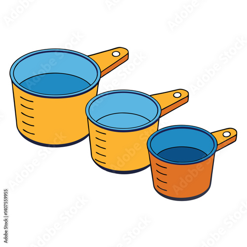 Measuring cups illustration flat vector design
