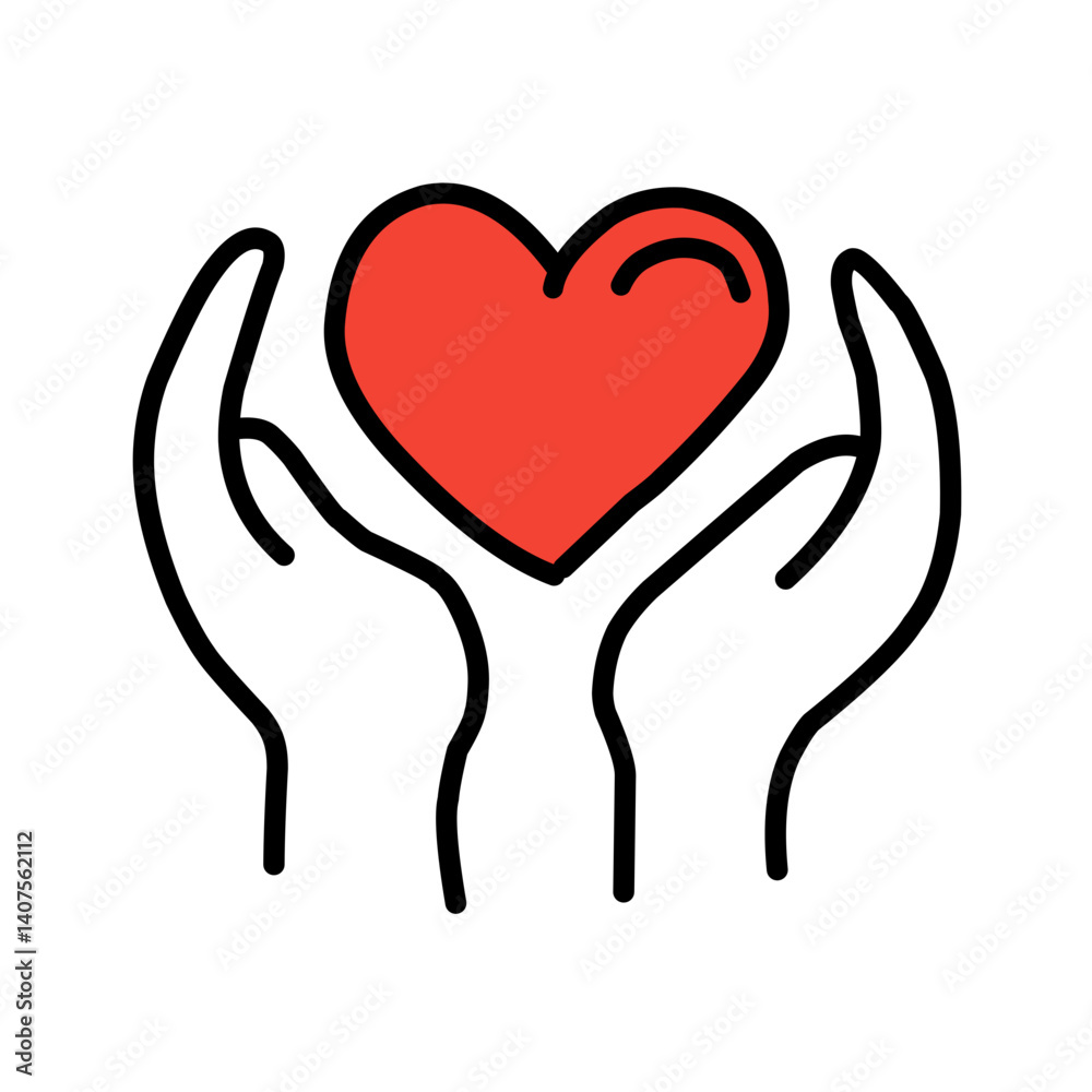 hand drawn finger heart illustration vector hand drawn finger heart illustration vector