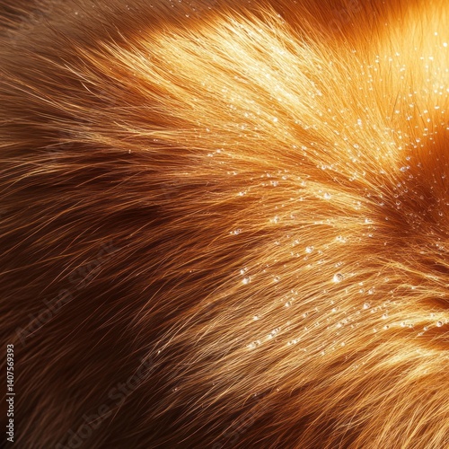 Close-up of  Dog Fur with Dust