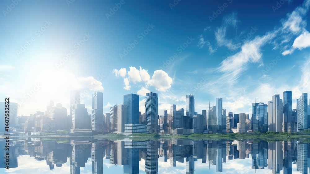 urban sunny sky background urban sunny sky background