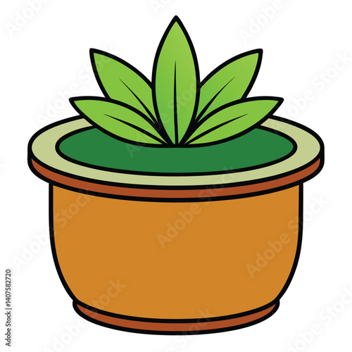 Pots illustration flat vector design