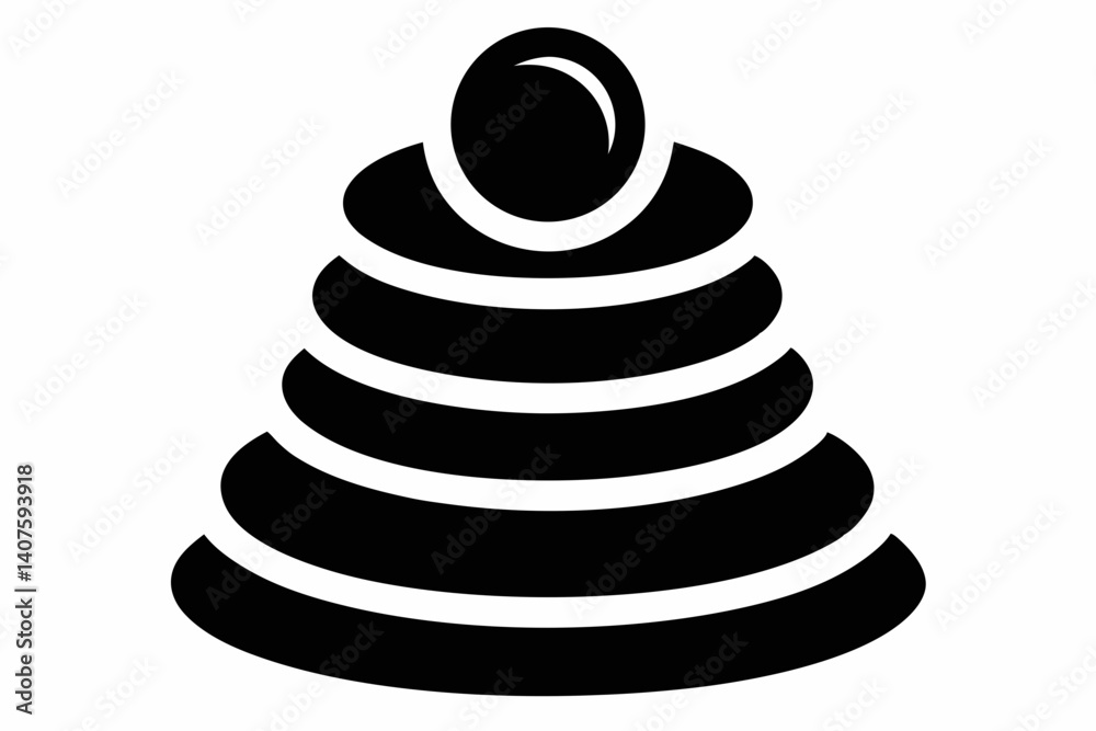 stacking rings toy silhouette vector illustration stacking rings toy silhouette vector illustration