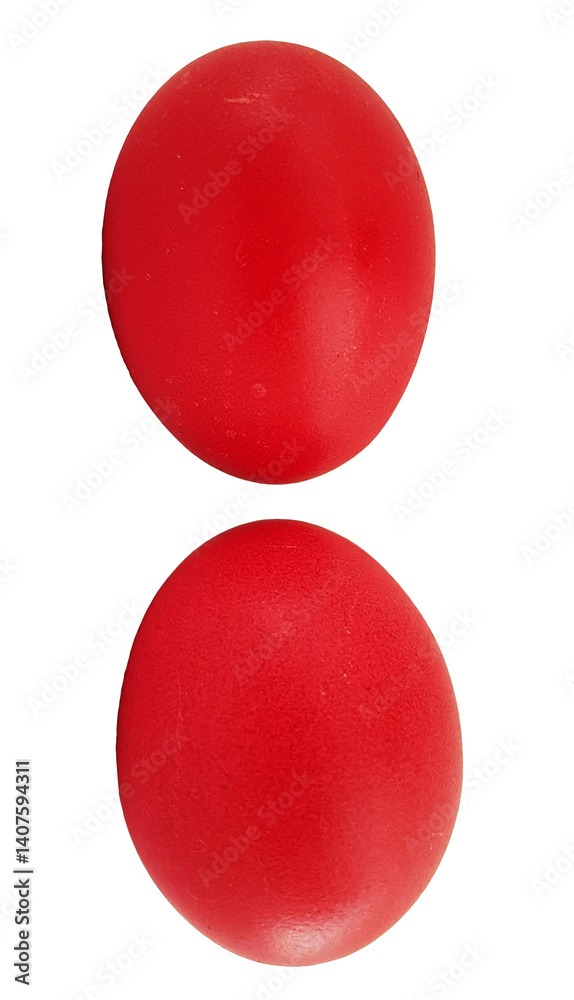eggs red in a basket easter background