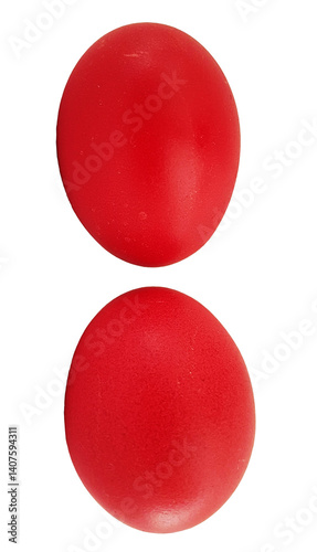 Obraz na płótnie eggs red in a basket easter background w salonie