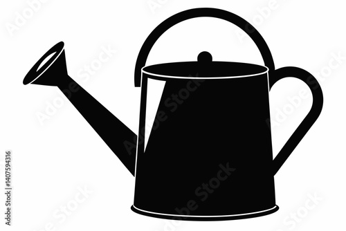 watering can silhouette vector illustration black