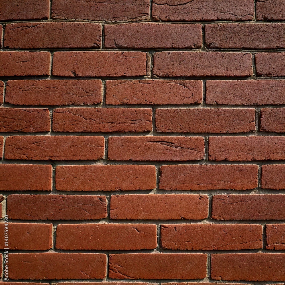 Obraz premium 自然な質感と陰影を感じるレンガ壁クローズアップイラスト