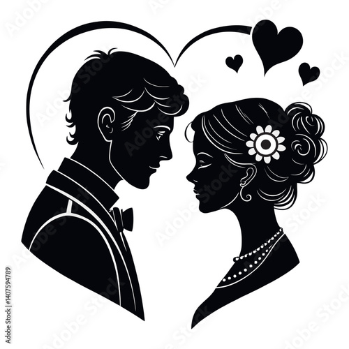 vector illustration of a couple