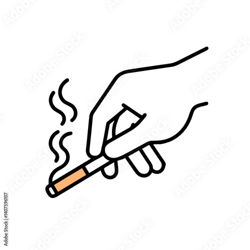 Hand crushing cigarette for World No Tobacco Day  