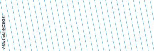 Diagonal lines on white background. Rows of slanted blue lines. Stripes grid.