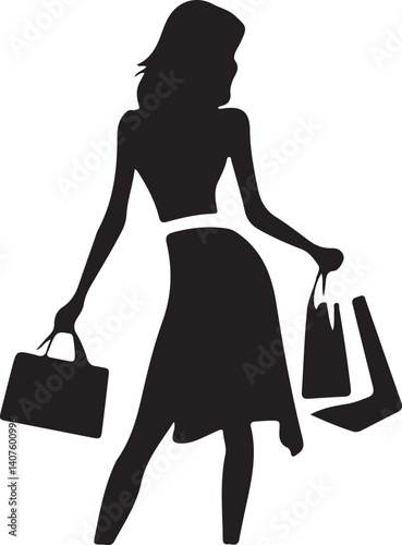 woman with shopping bags