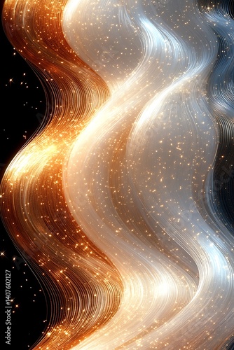 Abstract Flowing Light Waves photo