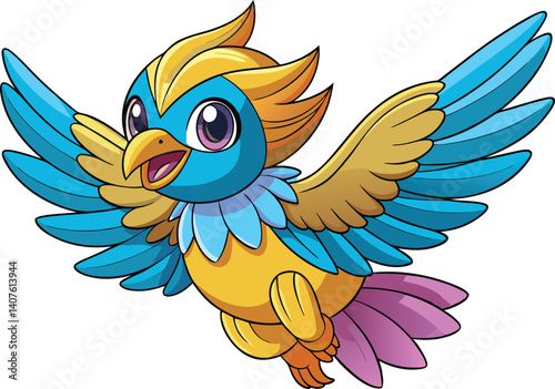 colorful cockatoo bird vector illustration on white background, cartoon colorful cockatoo bird vector art, cartoon parrot