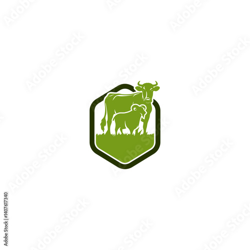 cow logo vector