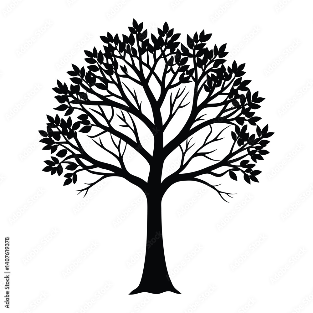 Fototapeta premium vector tree silhouette tree