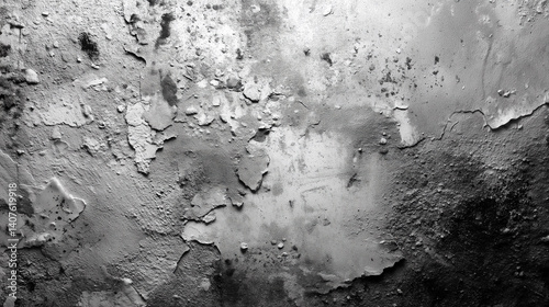 Grunge Concrete Texture with Scratches and Cracks in Monochrome