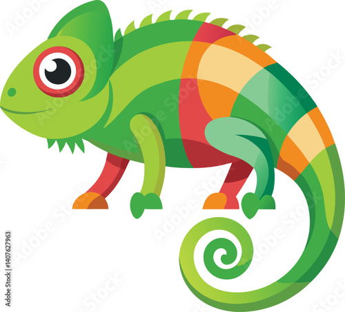 Chameleon changing color
