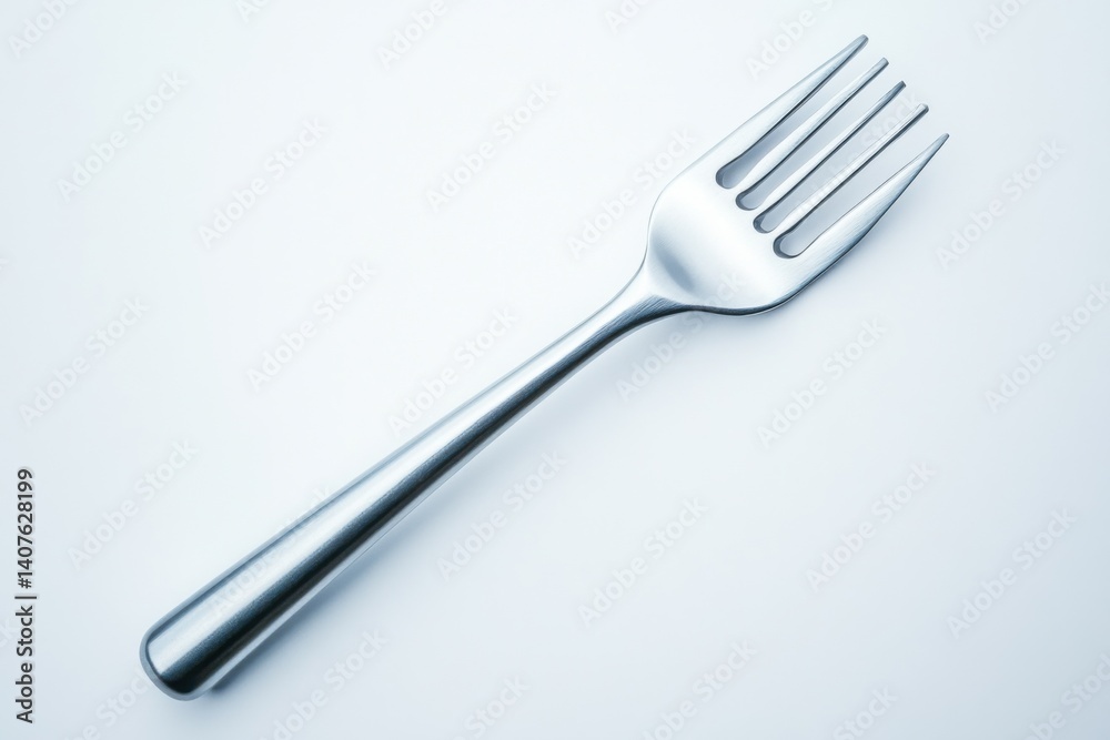 Silver tuning fork on white isolated background, sound healing concept Silver tuning fork on white isolated background, sound healing concept