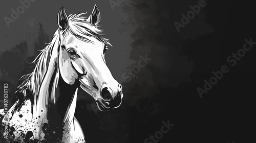 Obraz na płótnie Horse illustration material
w salonie