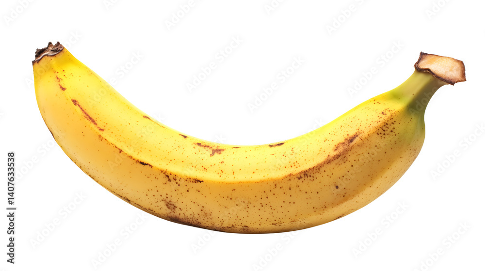 Ripe Banana Isolated on White Background for Food and Healthy Eating Concepts Ripe Banana Isolated on White Background for Food and Healthy Eating Concepts