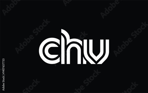 Wallpaper Mural CHV Creative Unique Modern Letter Logo Design. Stylized logo featuring a unique letter design, presenting abstract minimalist aesthetics and modern appeal. Torontodigital.ca