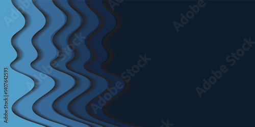 Abstract curved wave template for your design. Vector illustration with curves lines.vector