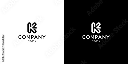 Modern and Minimalist K2 Lettermark Logo Design