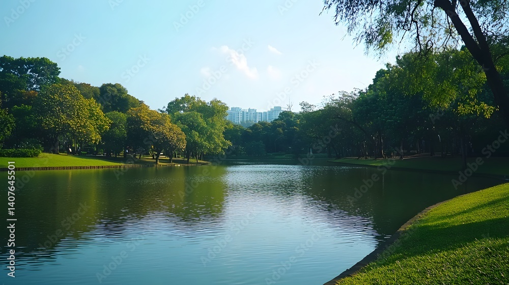 Fototapeta premium Lake in a Park