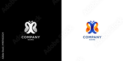 Butterfly BB Letter Logo Design