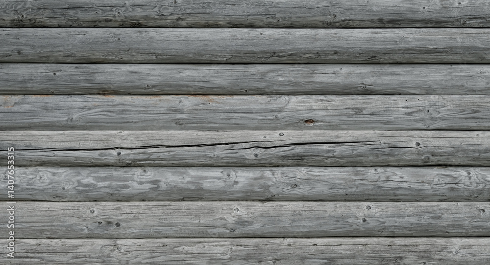 Gray wooden house wall from a log, weathered log texture background Gray wooden house wall from a log, weathered log texture background