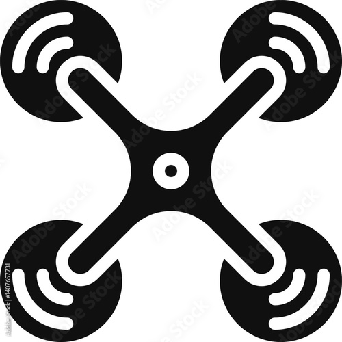 Drone silhouettes set, large pack of vector silhouette design, isolated white background
