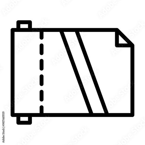plastic wrap outline icon. plastic wrap black line illustration.