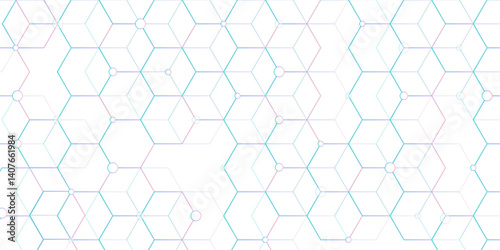 Science network pattern blue Hexagonal abstract background. Big Data Visualization structure elements . Health care and science medical pattern innovation. Template design with concept Dots and lines.