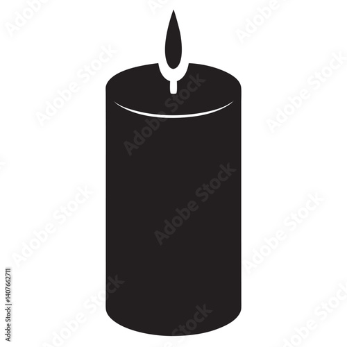 silhouette vector of a candle