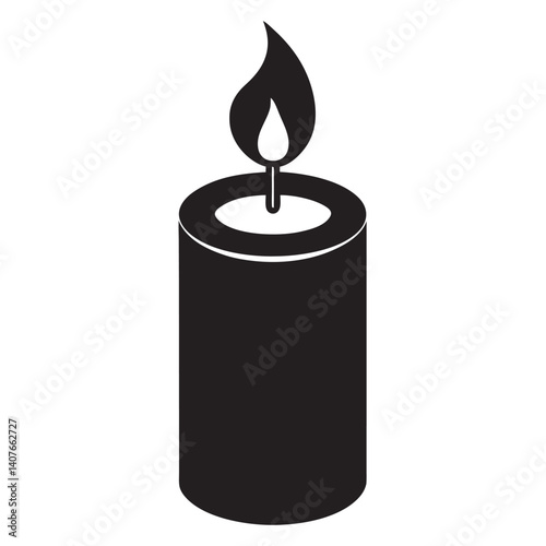 silhouette vector of a candle 